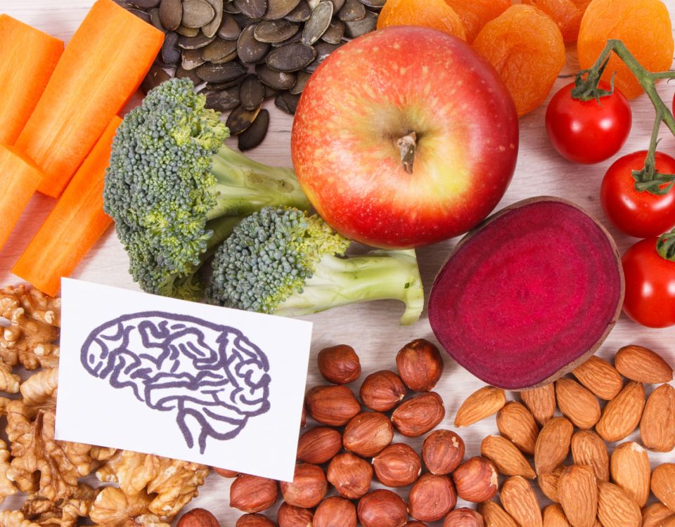 Specific nutrients in foods commonly associated with the Mediterranean diet can help slow brain aging and cognitive decline.